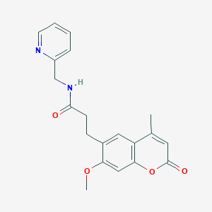 3-(7-methoxy-4-methyl-2-oxo-2H-chromen-6-yl)-N-(pyridin-2-ylmethyl)propanamide