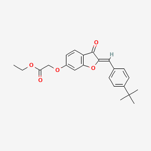 ethyl {[(2Z)-2-(4-tert-butylbenzylidene)-3-oxo-2,3-dihydro-1-benzofuran-6-yl]oxy}acetate