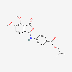 2-Methylpropyl 4-[(4,5-dimethoxy-3-oxo-1,3-dihydro-2-benzofuran-1-yl)amino]benzoate