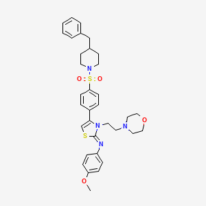 N-[(2Z)-4-{4-[(4-benzylpiperidin-1-yl)sulfonyl]phenyl}-3-[2-(morpholin-4-yl)ethyl]-1,3-thiazol-2(3H)-ylidene]-4-methoxyaniline