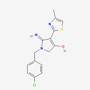 5-amino-1-(4-chlorobenzyl)-4-(4-methyl-1,3-thiazol-2-yl)-1,2-dihydro-3H-pyrrol-3-one