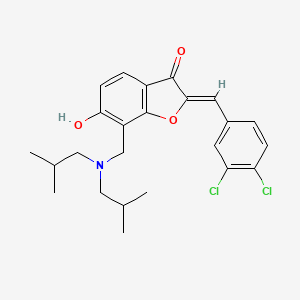 (2Z)-7-{[bis(2-methylpropyl)amino]methyl}-2-(3,4-dichlorobenzylidene)-6-hydroxy-1-benzofuran-3(2H)-one