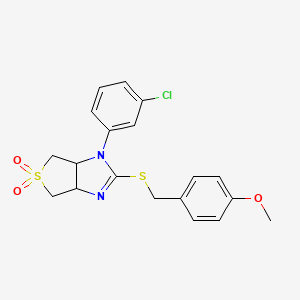 1-(3-chlorophenyl)-2-[(4-methoxybenzyl)sulfanyl]-3a,4,6,6a-tetrahydro-1H-thieno[3,4-d]imidazole 5,5-dioxide