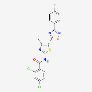 2,4-dichloro-N-[(2Z)-5-[3-(4-fluorophenyl)-1,2,4-oxadiazol-5-yl]-4-methyl-1,3-thiazol-2(3H)-ylidene]benzamide