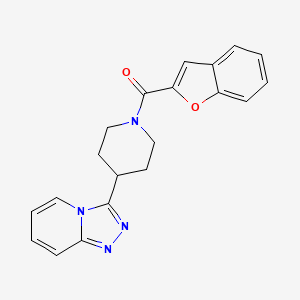 1-Benzofuran-2-yl[4-([1,2,4]triazolo[4,3-a]pyridin-3-yl)piperidin-1-yl]methanone