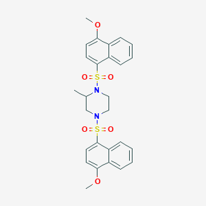 1,4-Bis[(4-methoxynaphthalen-1-yl)sulfonyl]-2-methylpiperazine