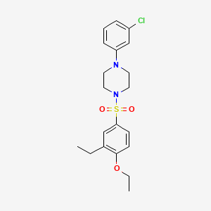 1-(3-Chlorophenyl)-4-(4-ethoxy-3-ethylbenzenesulfonyl)piperazine