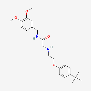 2-{[2-(4-tert-butylphenoxy)ethyl]amino}-N-[(3,4-dimethoxyphenyl)methyl]acetamide