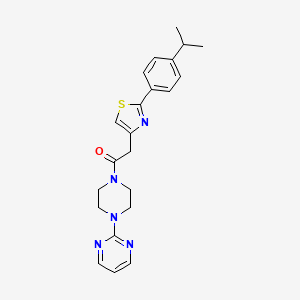 2-[2-(4-Isopropylphenyl)-1,3-thiazol-4-yl]-1-[4-(2-pyrimidinyl)piperazino]-1-ethanone