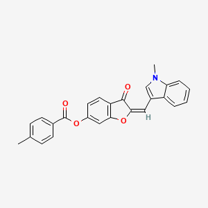 2-[(1-Methylindol-3-yl)methylene]-3-oxobenzo[3,4-b]furan-6-yl 4-methylbenzoate