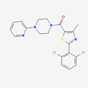 [2-(2,6-Dichlorophenyl)-4-methyl-1,3-thiazol-5-yl][4-(pyridin-2-yl)piperazin-1-yl]methanone