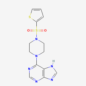 6-[4-(thiophen-2-ylsulfonyl)piperazin-1-yl]-7H-purine