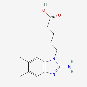 molecular formula C14H19N3O2 B1219591 2-Amino-5,6-dimethyl-benzimidazole-1-pentanoic acid 