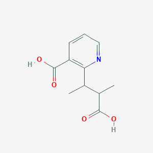 molecular formula C11H13NO4 B1219594 2-Pyridinepropanoic acid, 3-carboxy-alpha,beta-dimethyl-, [S-(R*,R*)]- 