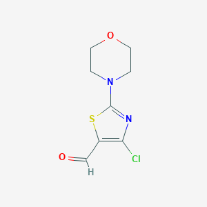 molecular formula C8H9ClN2O2S B121960 4-氯-2-(4-吗啉基)-5-噻唑甲醛 CAS No. 129880-84-8