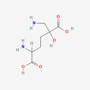 molecular formula C7H14N2O5 B1219619 5-Amino-2-aminomethyl-2-hydroxyadipic acid CAS No. 40957-88-8