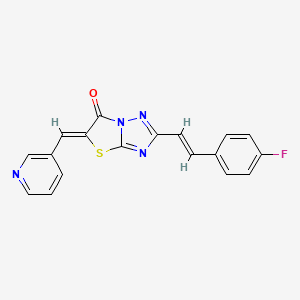 (5Z)-2-[(E)-2-(4-fluorophenyl)ethenyl]-5-(pyridin-3-ylmethylidene)[1,3]thiazolo[3,2-b][1,2,4]triazol-6(5H)-one