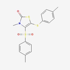 3-methyl-4-[(4-methylphenyl)sulfonyl]-5-[(4-methylphenyl)thio]-1,3-thiazol-2(3H)-one