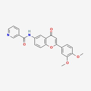 N-[2-(3,4-dimethoxyphenyl)-4-oxo-4H-chromen-6-yl]pyridine-3-carboxamide