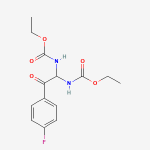 Diethyl [2-(4-fluorophenyl)-2-oxoethane-1,1-diyl]biscarbamate