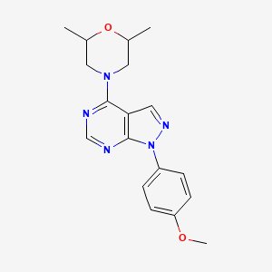 4-(2,6-dimethylmorpholin-4-yl)-1-(4-methoxyphenyl)-1H-pyrazolo[3,4-d]pyrimidine