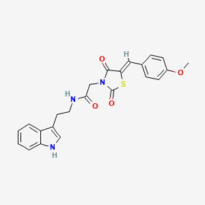 N-[2-(1H-indol-3-yl)ethyl]-2-[(5Z)-5-(4-methoxybenzylidene)-2,4-dioxo-1,3-thiazolidin-3-yl]acetamide