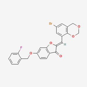 (2Z)-2-[(6-bromo-4H-1,3-benzodioxin-8-yl)methylidene]-6-[(2-fluorobenzyl)oxy]-1-benzofuran-3(2H)-one