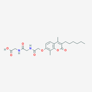 N-{[(3-hexyl-4,8-dimethyl-2-oxo-2H-chromen-7-yl)oxy]acetyl}glycylglycine