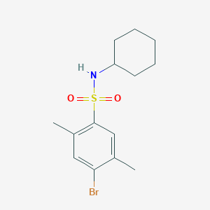 4-bromo-N-cyclohexyl-2,5-dimethylbenzene-1-sulfonamide