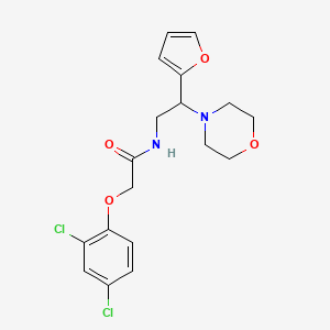 2-(2,4-dichlorophenoxy)-N-[2-(furan-2-yl)-2-(morpholin-4-yl)ethyl]acetamide