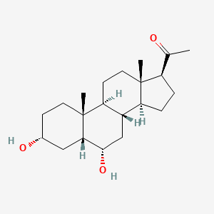molecular formula C21H34O3 B1219639 3α,6α-二羟基-5β-孕烷-20-酮 CAS No. 570-78-5