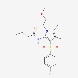 N-{3-[(4-fluorophenyl)sulfonyl]-1-(2-methoxyethyl)-4,5-dimethyl-1H-pyrrol-2-yl}butanamide