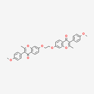 7,7'-[ethane-1,2-diylbis(oxy)]bis[3-(4-methoxyphenyl)-2-methyl-4H-chromen-4-one]