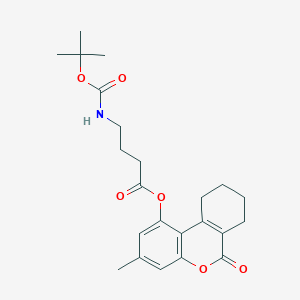 3-methyl-6-oxo-7,8,9,10-tetrahydro-6H-benzo[c]chromen-1-yl 4-[(tert-butoxycarbonyl)amino]butanoate