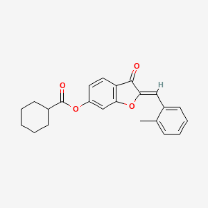 (2Z)-2-(2-methylbenzylidene)-3-oxo-2,3-dihydro-1-benzofuran-6-yl cyclohexanecarboxylate