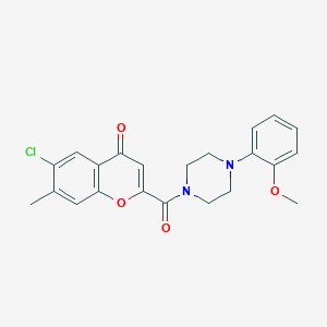 6-chloro-2-[4-(2-methoxyphenyl)piperazine-1-carbonyl]-7-methyl-4H-chromen-4-one