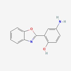 molecular formula C13H10N2O2 B1219653 4-Amino-2-benzooxazol-2-yl-phenol CAS No. 62129-02-6