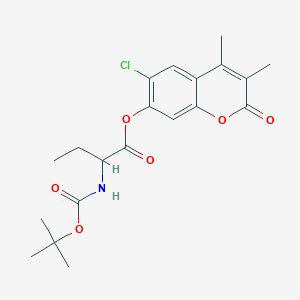 6-chloro-3,4-dimethyl-2-oxo-2H-chromen-7-yl 2-[(tert-butoxycarbonyl)amino]butanoate