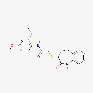 N-(2,4-dimethoxyphenyl)-2-[(2-hydroxy-4,5-dihydro-3H-1-benzazepin-3-yl)sulfanyl]acetamide