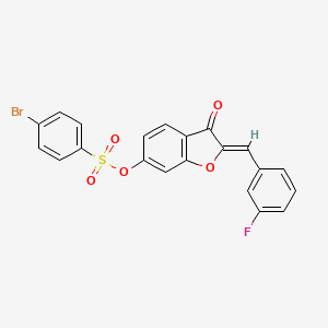 (2Z)-2-(3-fluorobenzylidene)-3-oxo-2,3-dihydro-1-benzofuran-6-yl 4-bromobenzenesulfonate