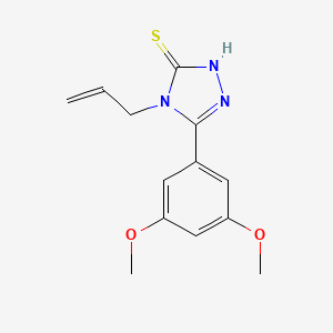 molecular formula C13H15N3O2S B1219657 3-(3,5-dimethoxyphenyl)-4-prop-2-enyl-1H-1,2,4-triazole-5-thione 