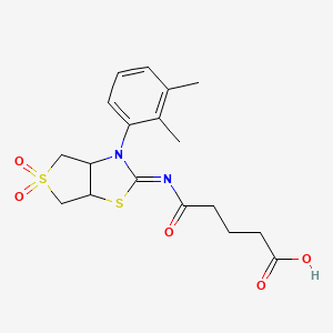 5-{[(2Z)-3-(2,3-dimethylphenyl)-5,5-dioxidotetrahydrothieno[3,4-d][1,3]thiazol-2(3H)-ylidene]amino}-5-oxopentanoic acid