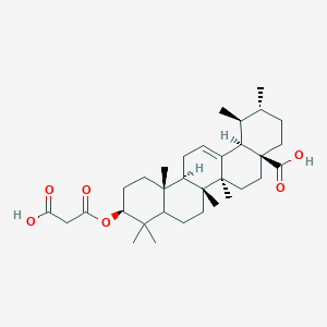 molecular formula C33H50O6 B121966 Ursaoic diprop monoester CAS No. 143070-05-7