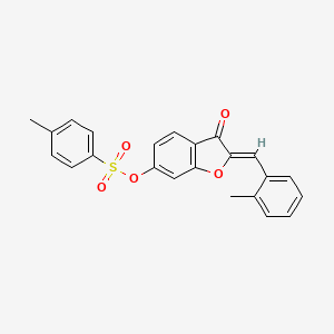 (2Z)-2-(2-methylbenzylidene)-3-oxo-2,3-dihydro-1-benzofuran-6-yl 4-methylbenzenesulfonate