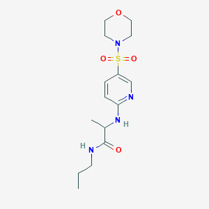 2-{[5-(morpholine-4-sulfonyl)pyridin-2-yl]amino}-N-propylpropanamide