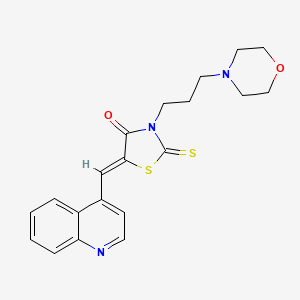 (5Z)-3-[3-(morpholin-4-yl)propyl]-5-(quinolin-4-ylmethylidene)-2-thioxo-1,3-thiazolidin-4-one