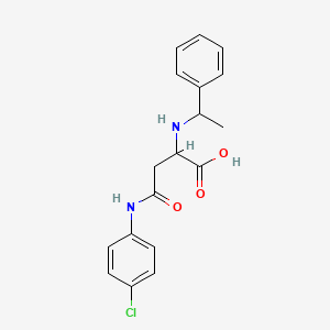 4-((4-Chlorophenyl)amino)-4-oxo-2-((1-phenylethyl)amino)butanoic acid