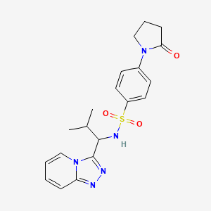 N-[2-methyl-1-([1,2,4]triazolo[4,3-a]pyridin-3-yl)propyl]-4-(2-oxopyrrolidin-1-yl)benzenesulfonamide