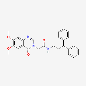 2-(6,7-dimethoxy-4-oxoquinazolin-3(4H)-yl)-N-(3,3-diphenylpropyl)acetamide