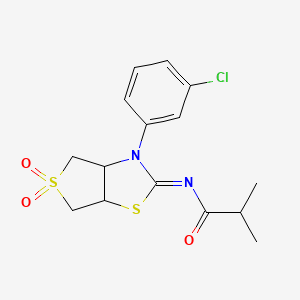 N-[(2E)-3-(3-chlorophenyl)-5,5-dioxidotetrahydrothieno[3,4-d][1,3]thiazol-2(3H)-ylidene]-2-methylpropanamide